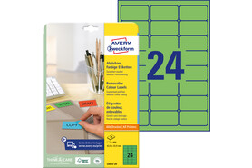 Etiketten ZWF 63,5 x 33,9 mm, grün, Art.-Nr. L6033-20 - Paterno B2B-Shop