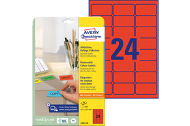 Etiketten ZWF, 63,5 x 33,9 mm, rot, Art.-Nr. L6034-20 - Paterno B2B-Shop
