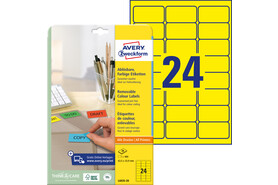 Etiketten ZWF, 63,5 x 33,9 mm, gelb, Art.-Nr. L6035-20 - Paterno B2B-Shop