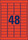 Etiketten ZWF 45,7 x 21,2 mm rot, Art.-Nr. L6038-20 - Paterno B2B-Shop