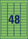 Etiketten ZWF 45,7 x 21,2 mm grün, Art.-Nr. L6040-20 - Paterno B2B-Shop