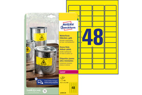 Etiketten ZWF 45,7x21,2 mm gelb, Art.-Nr. L6103-20 - Paterno B2B-Shop