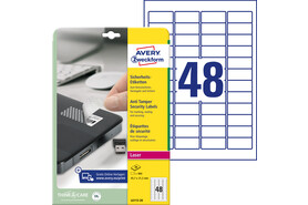 Sicherheitsetiketten ZWF 45,7 x 21,2 mm, Art.-Nr. L6113-20 - Paterno B2B-Shop