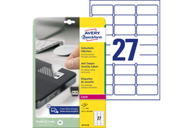 Sicherheitsetiketten ZWF 63,5 x 29,6 mm, Art.-Nr. L6114-20 - Paterno B2B-Shop