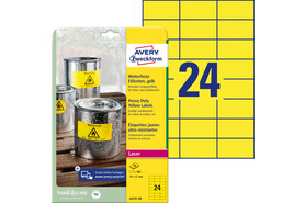 Wetterfeste Etiketten 70x37mm gelb, Art.-Nr. L6131-20 - Paterno B2B-Shop