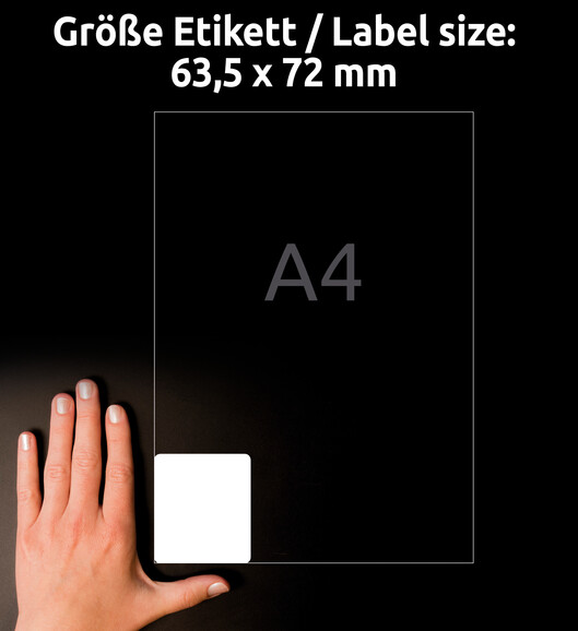 Adress-Etiketten ZWF Laser 63,5 x 7 2mm weiss, Art.-Nr. L7164-100 - Paterno B2B-Shop