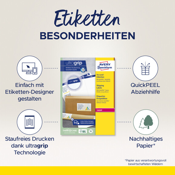 Adressetiketten 99,1 x 67,7mm DIN C4, Art.-Nr. L7165-100 - Paterno B2B-Shop