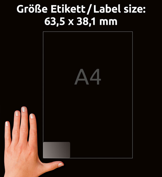 Adressetiketten ZWF 63,5 x 38,1 mm transparent, Art.-Nr. L7560-25 - Paterno B2B-Shop