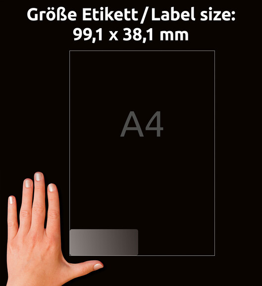 Adressetiketten ZWF 99,1x38,1mm transparent, Art.-Nr. L7563-25 - Paterno B2B-Shop