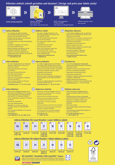 Etiketten Mini 38,1 x 21,2 mm weiss, Art.-Nr. L7651-25 - Paterno B2B-Shop