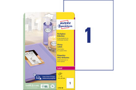 Etiketten Zweckform Hochglanzetiketten 210x297 mm, Art.-Nr. L7767-40ZWF - Paterno B2B-Shop