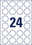 Etiketten ZWF 40 mm Crystal Clear, Art.-Nr. L7780-25ZWF - Paterno B2B-Shop