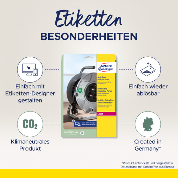 Prüfplaketten ZWF 30mm, 240Stk, Art.-Nr. L7804-10 - Paterno B2B-Shop