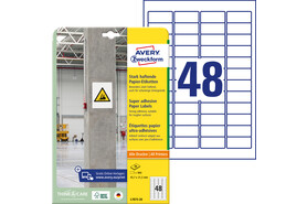 Etiketten ZWF 45,7x21,2mm, stark haftend, Art.-Nr. L7873-20 - Paterno B2B-Shop