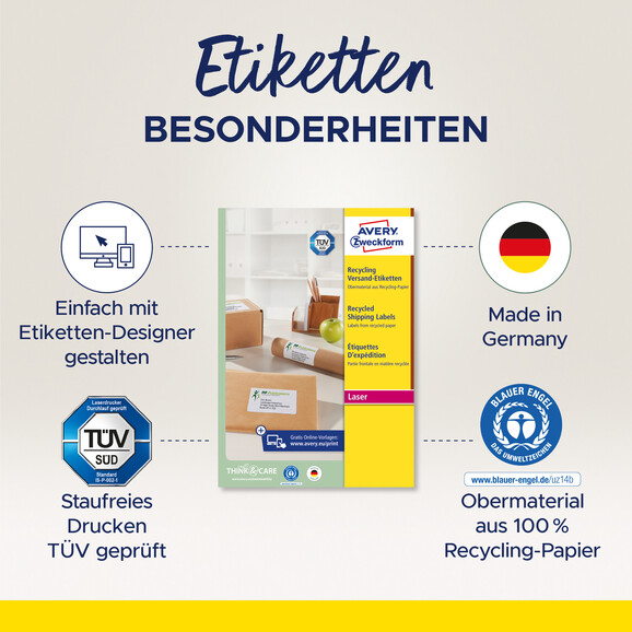 Etiketten Recycling Adressen 199,6x289mm, Art.-Nr. LR7167-100 - Paterno B2B-Shop