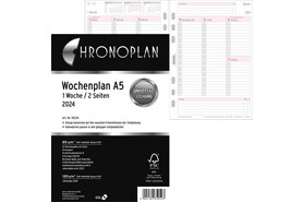 Kalendereinlage Chronoplan Wochenplan A5, Art.-Nr. 5023J - Paterno B2B-Shop