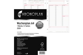 Kalendereinlage Chronoplan Wochenplan A4, Art.-Nr. 5070J - Paterno B2B-Shop