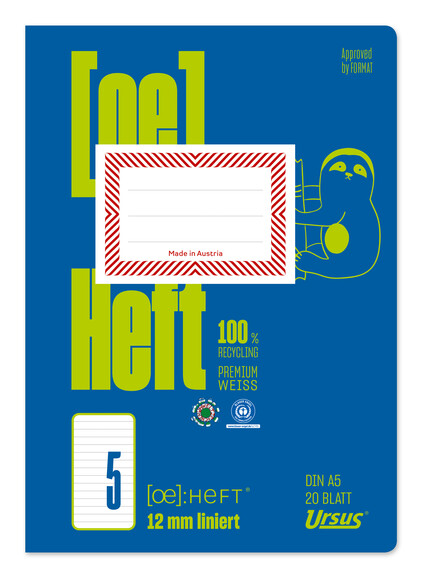 Heft Ursus OE2 A5 20 Blatt liniert mit Rahmen, Art.-Nr. 060520-20 - Paterno B2B-Shop Heft Ursus OE2 A5 20 Blatt liniert mit Rahmen, Art.-Nr. 060520-20 - Paterno B2B-Shop