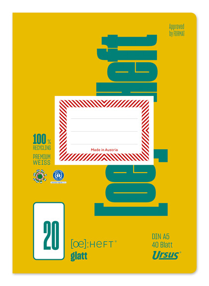 Heft Ursus OE20 A5 40 Blatt glatt, Art.-Nr. 070540-00 - Paterno B2B-Shop Heft Ursus OE20 A5 40 Blatt glatt, Art.-Nr. 070540-00 - Paterno B2B-Shop