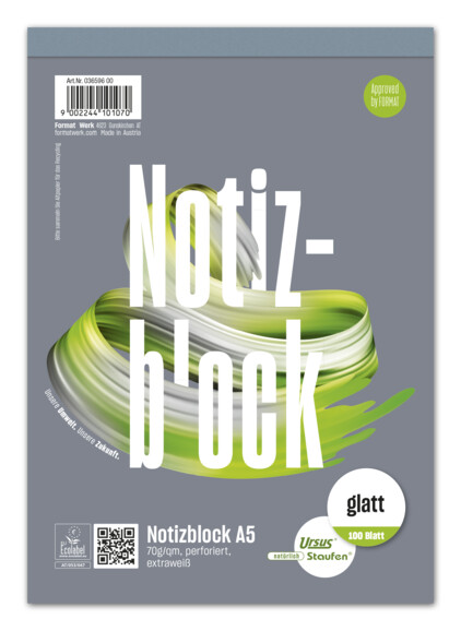 Notizblock Ursus A5 100 Blatt 70g/qm glatt, Art.-Nr. 036596-00 - Paterno B2B-Shop Notizblock Ursus A5 100 Blatt 70g/qm glatt, Art.-Nr. 036596-00 - Paterno B2B-Shop