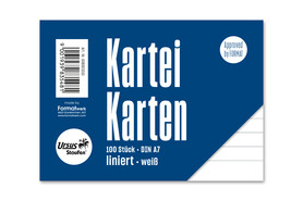 Karteikarten Ursus A7 quer lin. weiss, Art.-Nr. 094075 - Paterno B2B-Shop