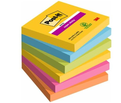 Haftnotizen 76x76mm Super Sticky Carnival, Art.-Nr. 654-6SS-CA - Paterno B2B-Shop Haftnotizen 76x76mm Super Sticky Carnival, Art.-Nr. 654-6SS-CA - Paterno B2B-Shop