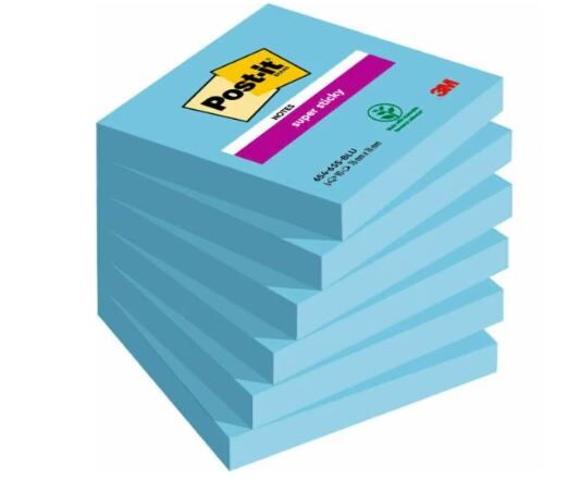 Haftnotizen 76x76mm Super Sticky blau, Art.-Nr. 654-6SS-EB - Paterno B2B-Shop Haftnotizen 76x76mm Super Sticky blau, Art.-Nr. 654-6SS-EB - Paterno B2B-Shop