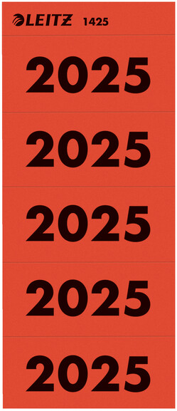 Jahresschilder 2025 für Leitz rot, Art.-Nr. 1425-00-25 - Paterno B2B-Shop