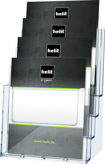 Tischprospekthalter "the helpdesk" 4 x DIN A4, Art.-Nr. H23524-CL - Paterno B2B-Shop Tischprospekthalter "the helpdesk" 4 x DIN A4, Art.-Nr. H23524-CL - Paterno B2B-Shop