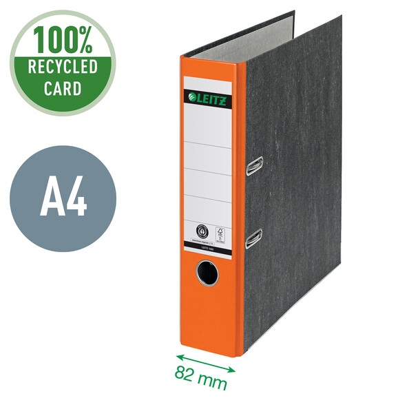 Ordner Leitz CO2 neutral 8cm breit orange, Art.-Nr. 1080-00-OR - Paterno B2B-Shop Ordner Leitz CO2 neutral 8cm breit orange, Art.-Nr. 1080-00-OR - Paterno B2B-Shop