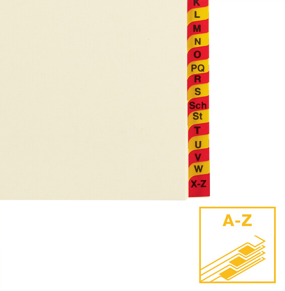 Register Bene A-Z 24-teilig rot - gelb, Art.-Nr. 093403 - Paterno B2B-Shop