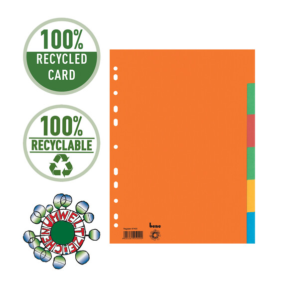 Farbregister Bene A4 6-teilig, Art.-Nr. 097400 - Paterno B2B-Shop