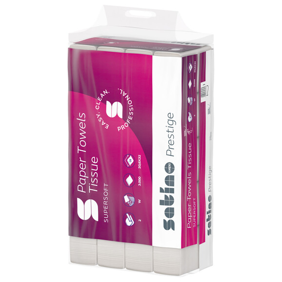 Papierhandtücher Satino Prestige Interfold 2-lagig, Art.-Nr. 276600 - Paterno B2B-Shop