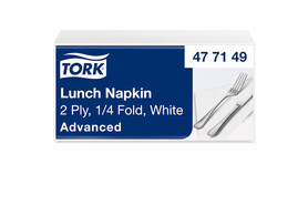 Servietten 2-lagig Tork 1/4-Falz 33 cm x 33 cm weiss, Art.-Nr. 477149 - Paterno B2B-Shop