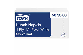 Servietten Tork 1-lagig 1/4 Falzung weiss, Art.-Nr. 33X33 WEIß - Paterno B2B-Shop