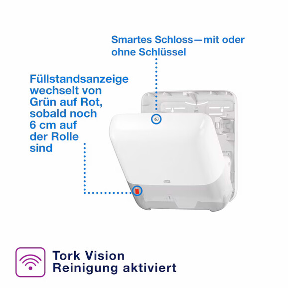 Rollenhandtuchspender Tork Matic weiss, Art.-Nr. 551000 - Paterno B2B-Shop