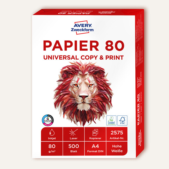 Kopierpapier Zweckform Eco A4 80 gr. weiss, Art.-Nr. 2575ZWF - Paterno B2B-Shop