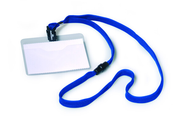 Namensschild 60x90 mm mit Textilband dunkelblau, Art.-Nr. 8139-DBL - Paterno B2B-Shop