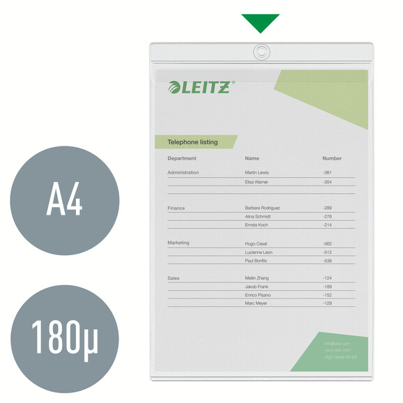 Sichttaschen Leitz A4 200 my farblos, Art.-Nr. 4094-00-00 - Paterno B2B-Shop