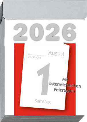 Kalender Leykam Tagesblock 55x80mm 2026, Art.-Nr. KA02 - Paterno B2B-Shop