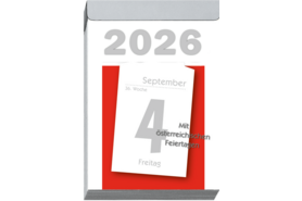 Kalender Leykam Tagesblock 65x98mm 2026, Art.-Nr. KA03 - Paterno B2B-Shop