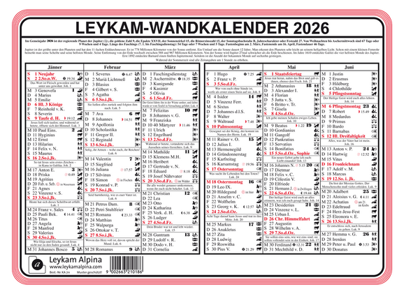 Wandkalender Karton 310x223 mm, Art.-Nr. KA711 - Paterno B2B-Shop