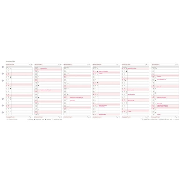 Kalendereinlage Chronoplan Jahresplan Midi, Art.-Nr. 5050J - Paterno B2B-Shop Kalendereinlage Chronoplan Jahresplan Midi, Art.-Nr. 5050J - Paterno B2B-Shop