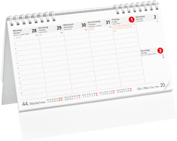 Stehkalender Leykam Classic Table Stunden, Art.-Nr. 106E - Paterno B2B-Shop