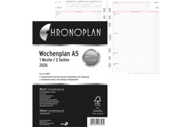 Kalendereinlage Chronoplan Wochenplan A5, Art.-Nr. 5057J - Paterno B2B-Shop