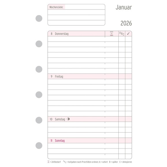 Kalendereinlage Chronoplan Mini Wochenplan, Art.-Nr. 5061J - Paterno B2B-Shop Kalendereinlage Chronoplan Mini Wochenplan, Art.-Nr. 5061J - Paterno B2B-Shop