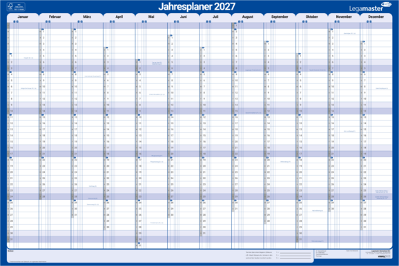 Jahresplaner 2027 vertikal 60x90cm DE-AT aufgerollt, Art.-Nr. 7-422221 - Paterno B2B-Shop Jahresplaner 2027 vertikal 60x90cm DE-AT aufgerollt, Art.-Nr. 7-422221 - Paterno B2B-Shop