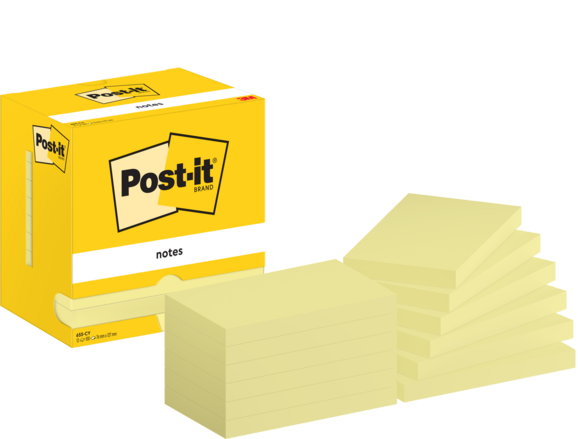 Haftnotizen Post-it 127x76 mm gelb, Art.-Nr. 655 - Paterno B2B-Shop