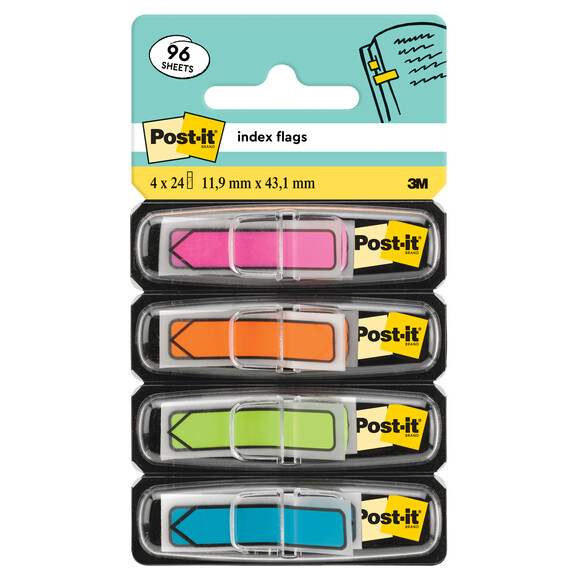 Haftstreifen Post-it Index Mini 11,9x43,2mm Pfeile, Art.-Nr. 684-ARR4 - Paterno B2B-Shop