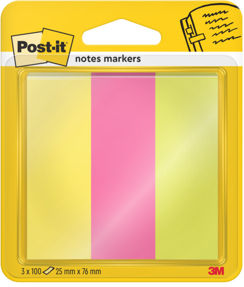 Haftstreifen Page Marker 25x75 mm 3 Neonfarben, Art.-Nr. 671-3 - Paterno B2B-Shop